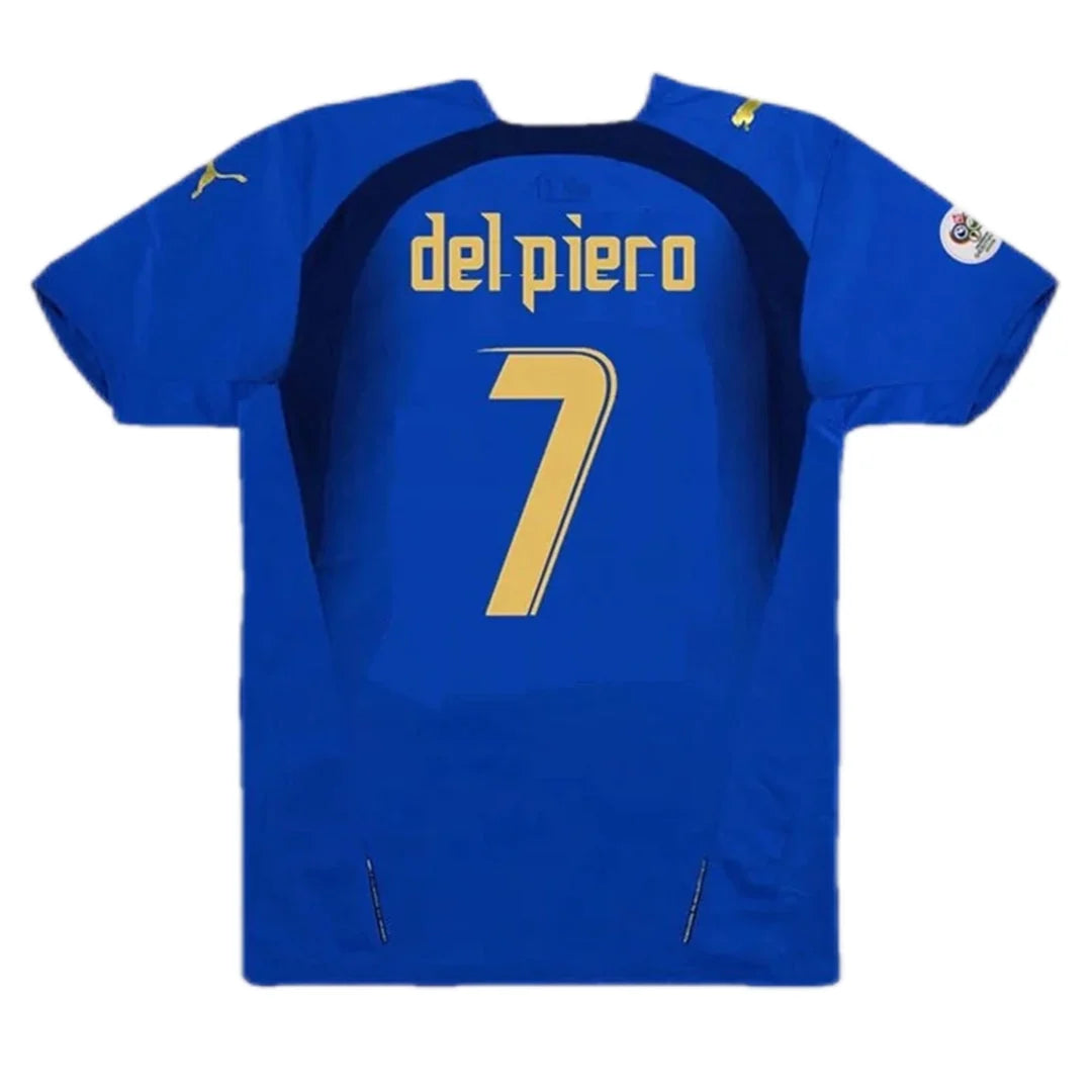 Del Piero #7 Włochy Koszulka retro domowa 2006