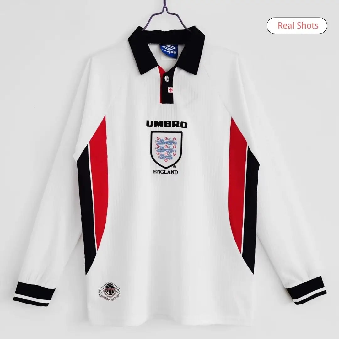 Anglia Koszulka retro domowa z długim rękawem 1998
