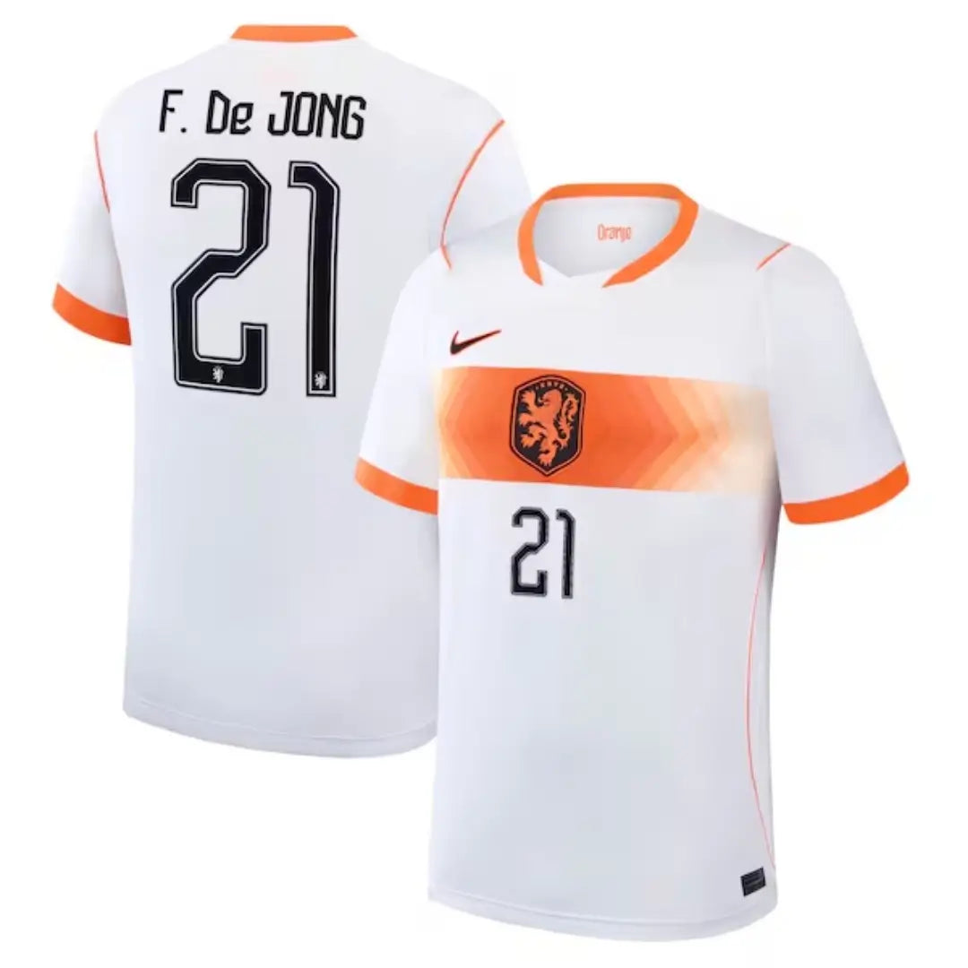 F.De JONG #21 Holandia Koszulka Wyjazdowa Wersja zawodnicza – Mundial 2026