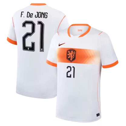 F.De JONG #21 Holandia Koszulka Wyjazdowa Wersja zawodnicza – Mundial 2026
