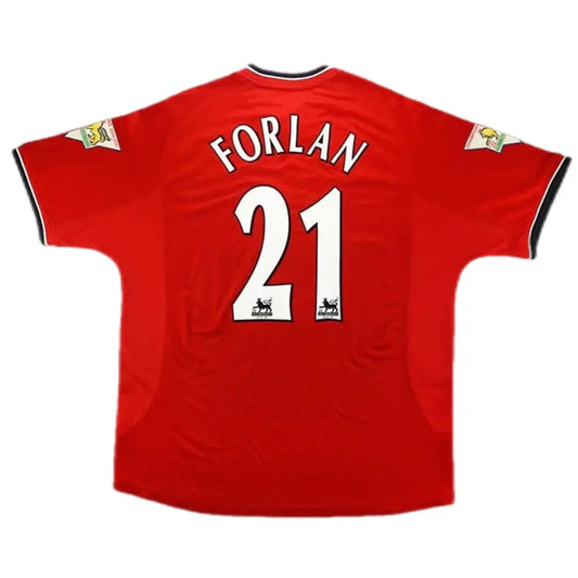FORLAN #21 Manchester United Koszulka retro domowa 2000/02