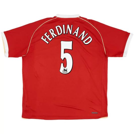Ferdinand #5 Manchester United Koszulka retro domowa 2006/07