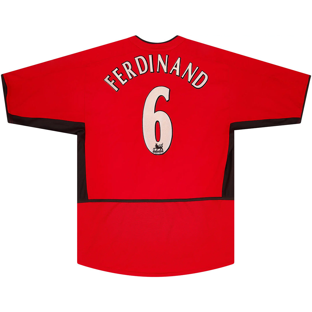 Ferdinand #6 Manchester United Koszulka retro domowa 2002/04