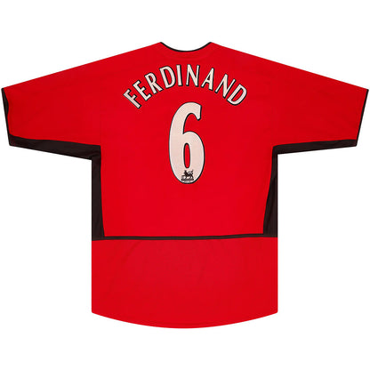 Ferdinand #6 Manchester United Koszulka retro domowa 2002/04