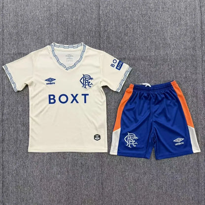 Glasgow Rangers Dziecięcy Komplet wyjazdowy – koszulka + spodenki 2026/27