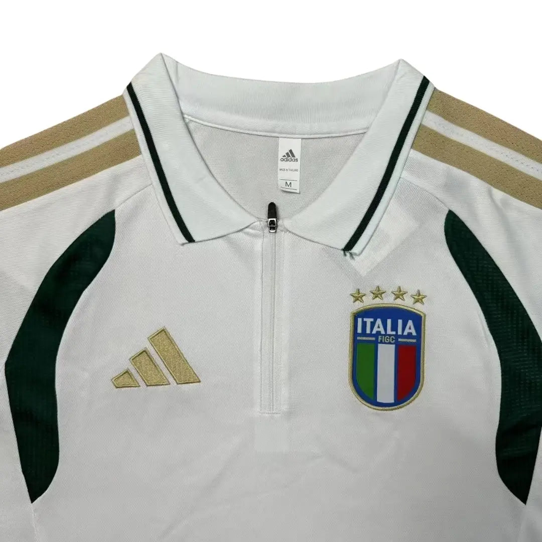 Włochy FIGC Polo Tiro Koszulka Biała – Mundial 2026