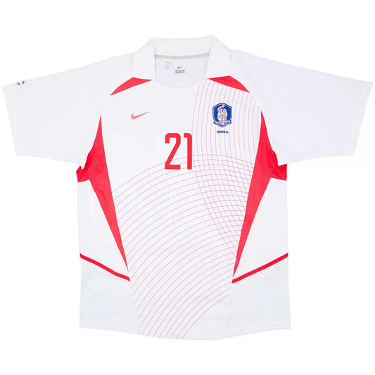 J S Park #21 Korea Południowa Koszulka retro wyjazdowa World Cup 2002