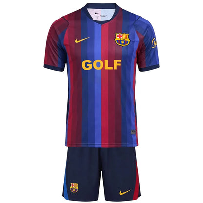 Barcelona x Golf Wang Dziecięcy Komplet domowy – koszulka + spodenki 2026/27