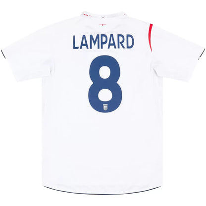 Lampard #8 Anglia Koszulka retro domowa 2006