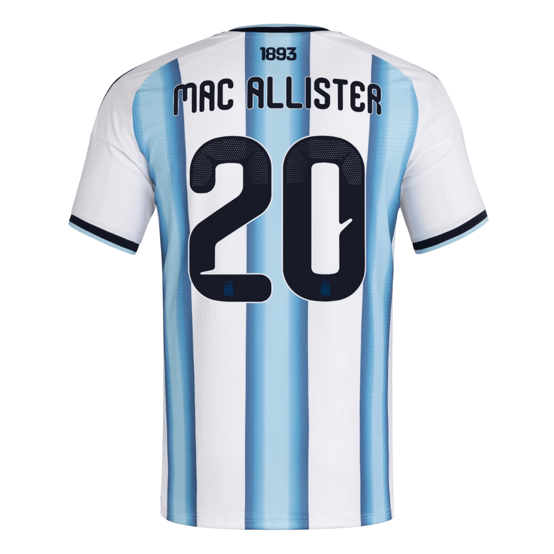 MAC ALLISTER #20 Argentyna Koszulka Domowa Wersja zawodnicza – Mundial 2026