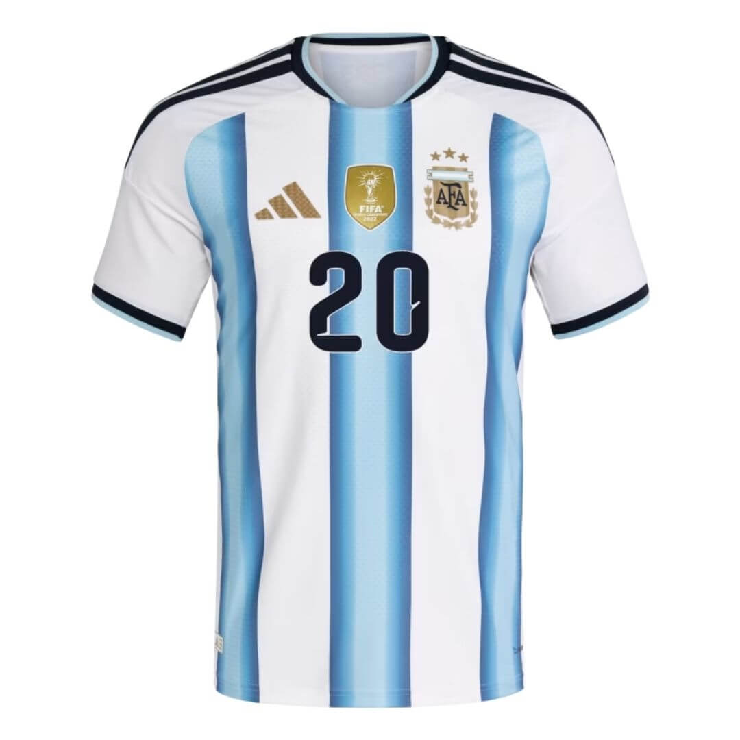 MAC ALLISTER #20 Argentyna Koszulka Domowa Wersja zawodnicza – Mundial 2026