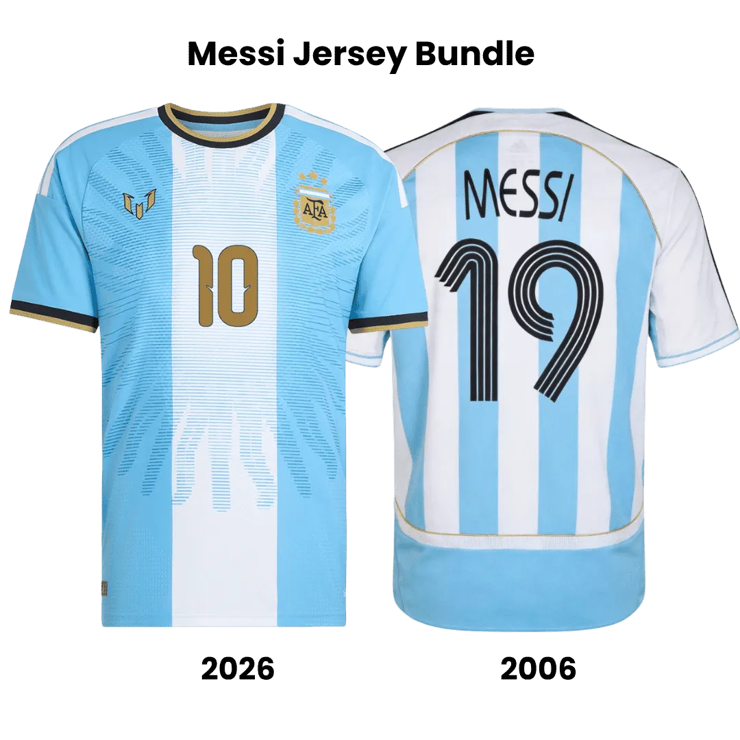 MESSI #10 Argentyna x Messi Koszulka 2026 & MESSI #19 Argentyna Koszulka retro domowa 2006