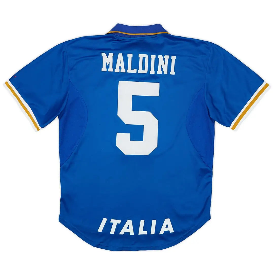 Maldini #5 Włochy Koszulka retro domowa 1996