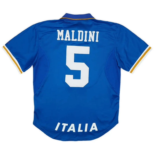Maldini #5 Włochy Koszulka retro domowa 1996