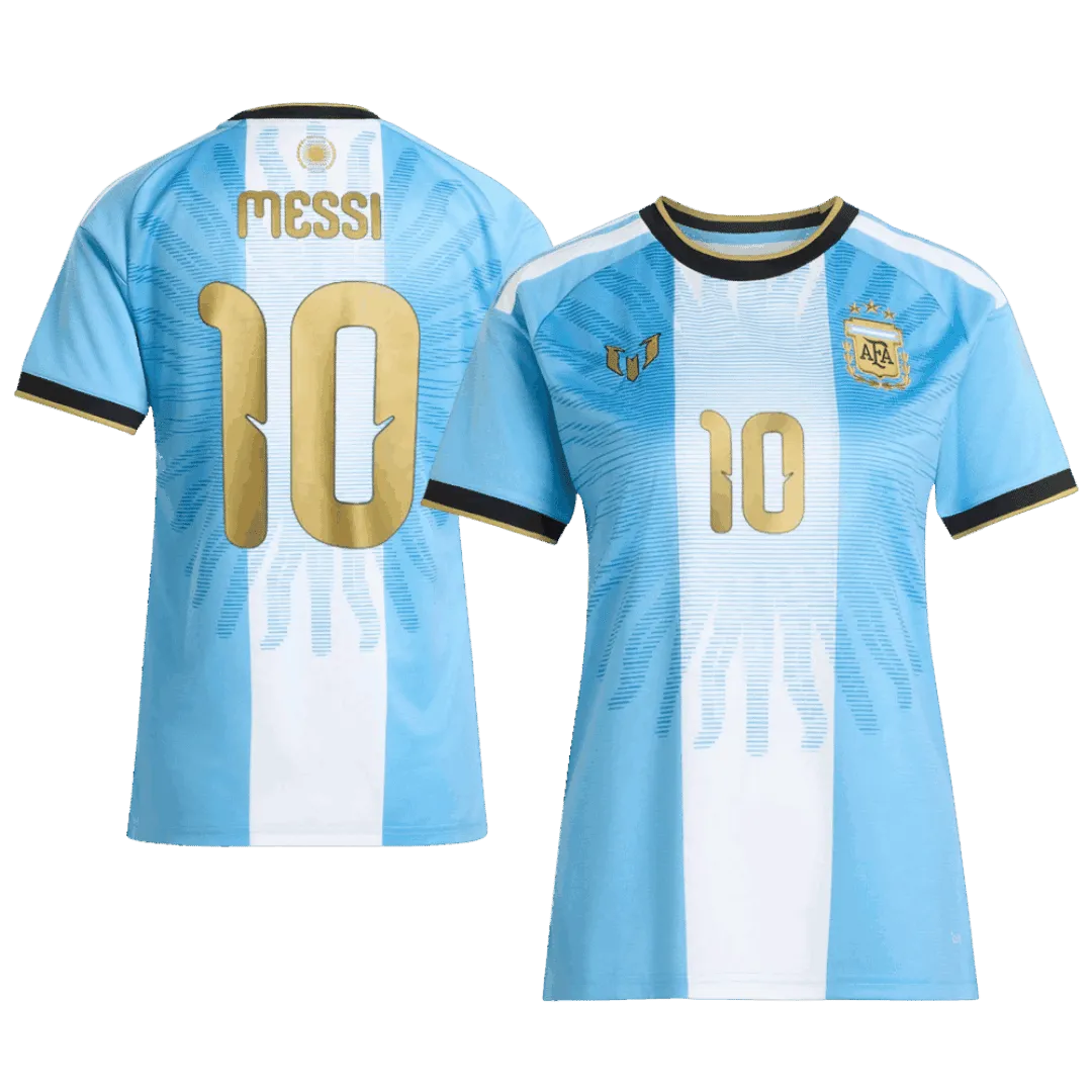 Messi #10 Argentinien x Messi Damen Trikot 2026 Blau
