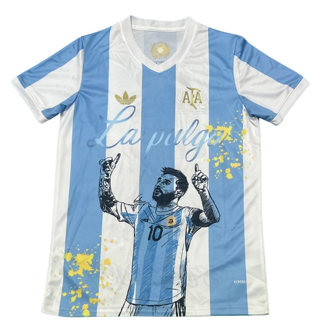 Messi #10 Argentyna Tribute Koszulka Edycja specjalna błękitny