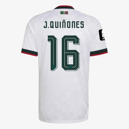 J.Quiñones #16 Meksyk Koszulka Wyjazdowa Wersja zawodnicza – Mundial 2026