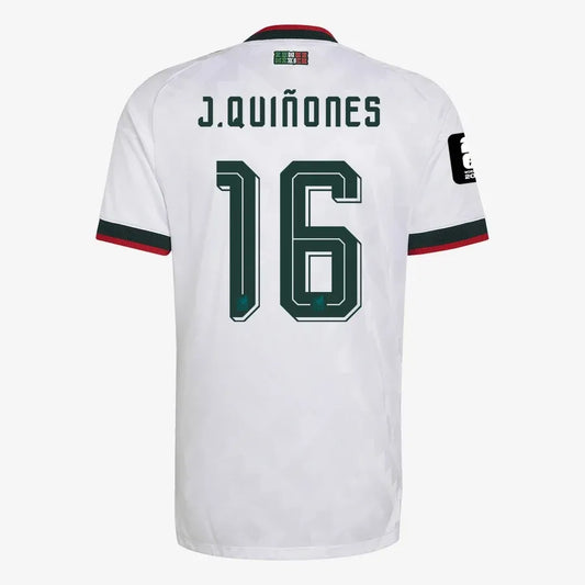 J.Quiñones #16 Meksyk Koszulka Wyjazdowa Wersja zawodnicza – Mundial 2026