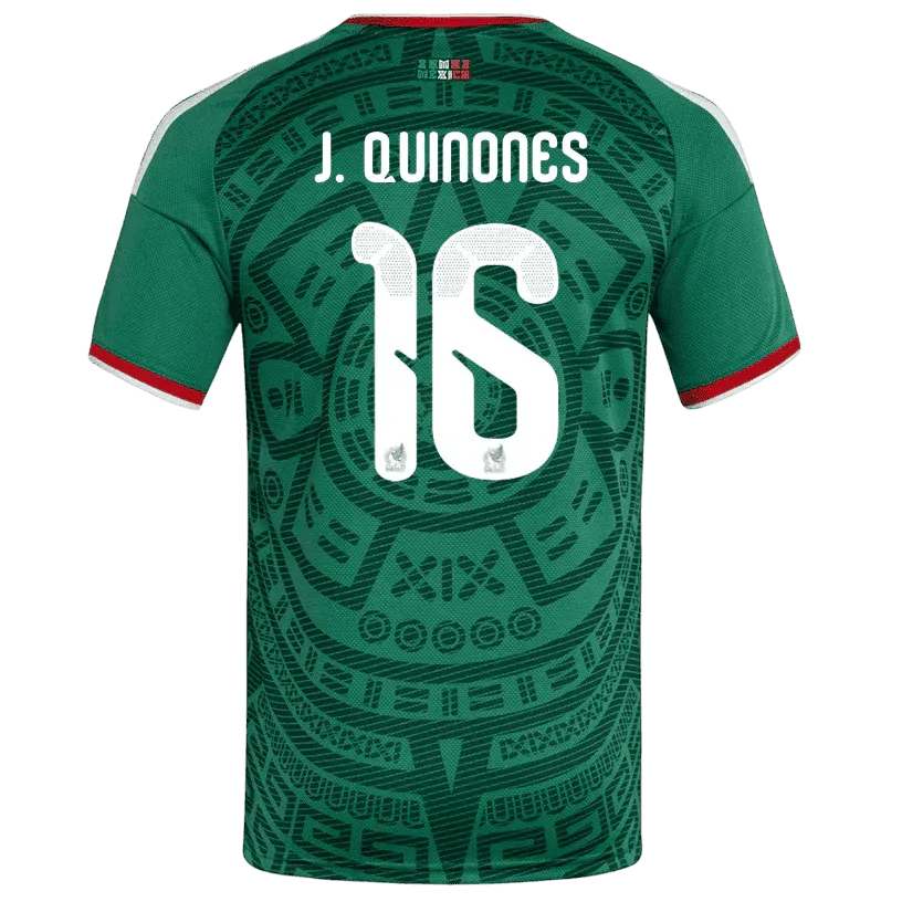 J.Quiñones #16 Meksyk Koszulka Domowa – Mundial 2026