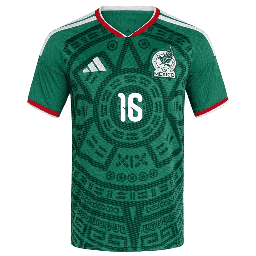 J.Quiñones #16 Meksyk Koszulka Domowa – Mundial 2026