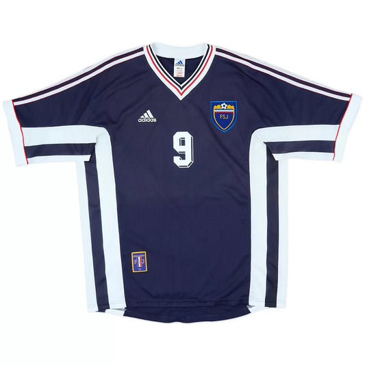 Mijatović #9 Jugosławia Koszulka retro domowa 1998