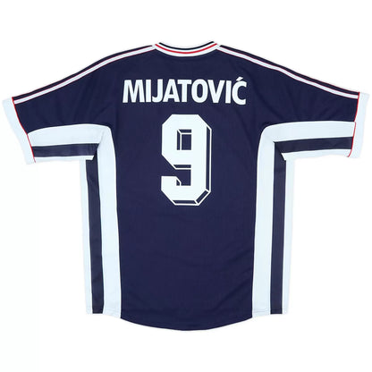 Mijatović #9 Jugosławia Koszulka retro domowa 1998