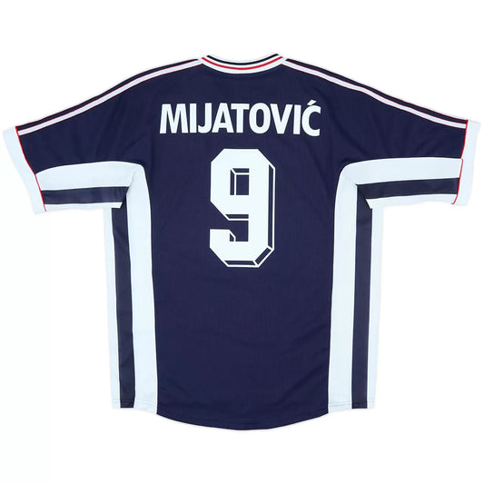 Mijatović #9 Jugosławia Koszulka retro domowa 1998