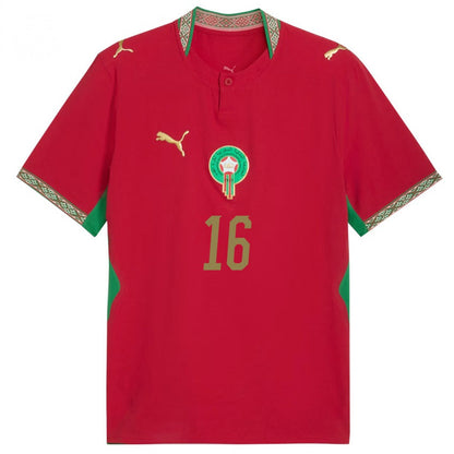 Yassine #16 Maroko Koszulka Domowa – Mundial 2026