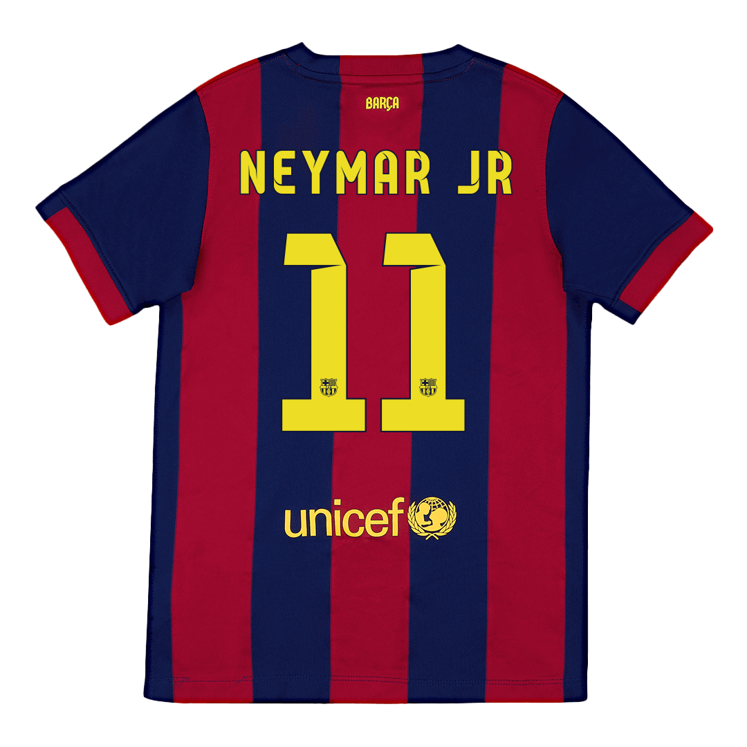 Barcelona NEYMAR JR #11 Barcelona Koszulka retro domowa 2014/15