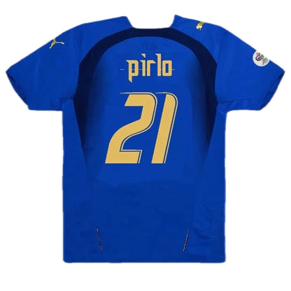 PIRLO #21 Włochy Koszulka retro domowa 2006