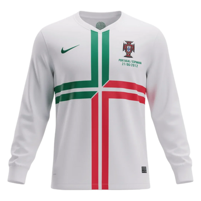 Portugalia Koszulka retro wyjazdowa z długim rękawem 2012