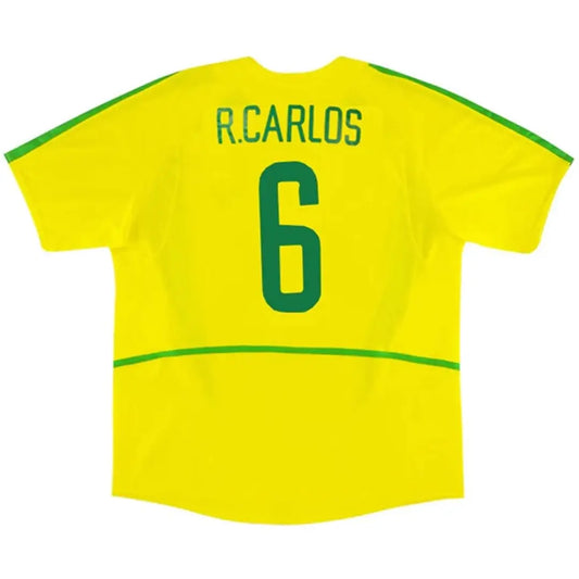 R.CARLOS #6 Brazylia Koszulka retro domowa 2002/03