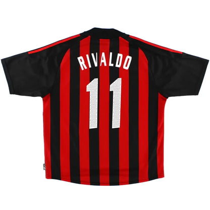 RIVALDO #10 AC Milan Koszulka retro domowa 2002/03