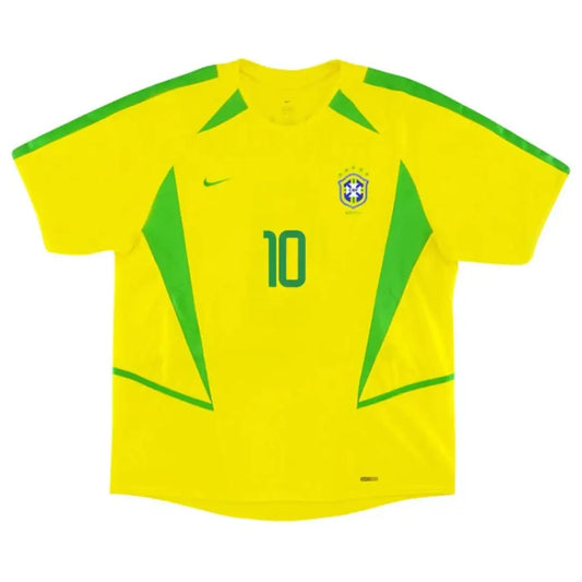 RIVALDO #10 Brazylia Koszulka retro domowa 2002/03