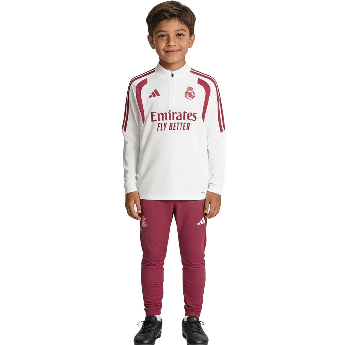 Real Madrid Kinder-Trainingsanzug mit 1/4-Reißverschluss Pink 2026/27