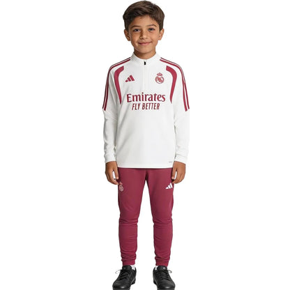 Real Madrid Kinder-Trainingsanzug mit 1/4-Reißverschluss Pink 2026/27