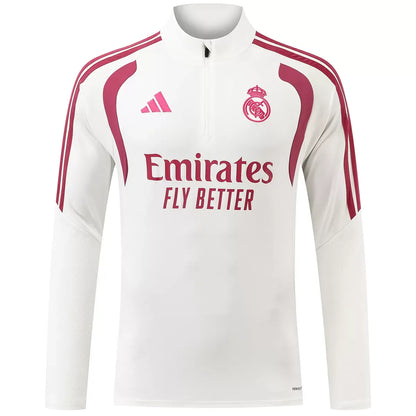 Real Madrid Kinder-Trainingsanzug mit 1/4-Reißverschluss Pink 2026/27