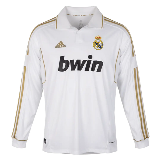 Real Madrid Koszulka retro domowa z długim rękawem 2011/12