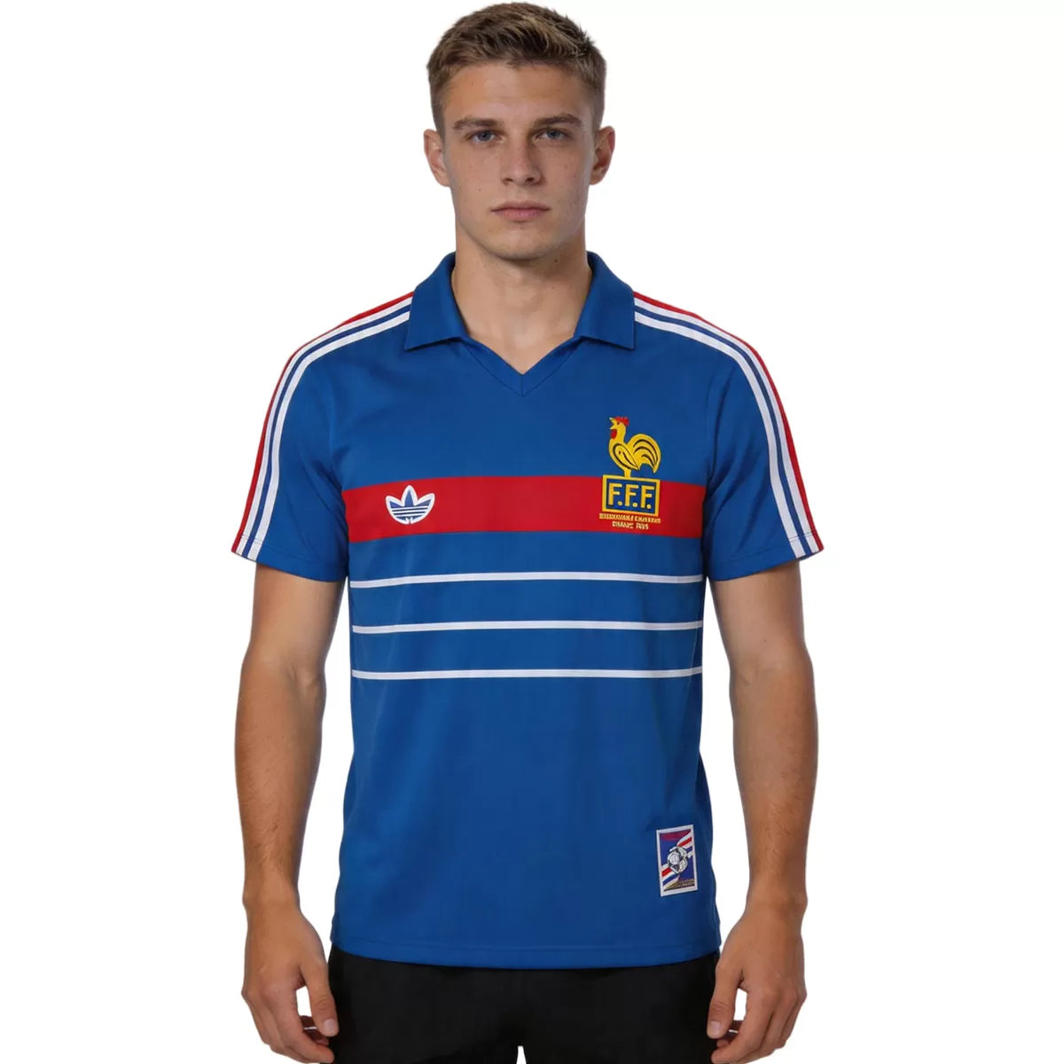 Francja Koszulka retro domowa 1984