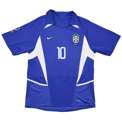 Rivaldo #10 Brazylia Koszulka retro wyjazdowa 2002