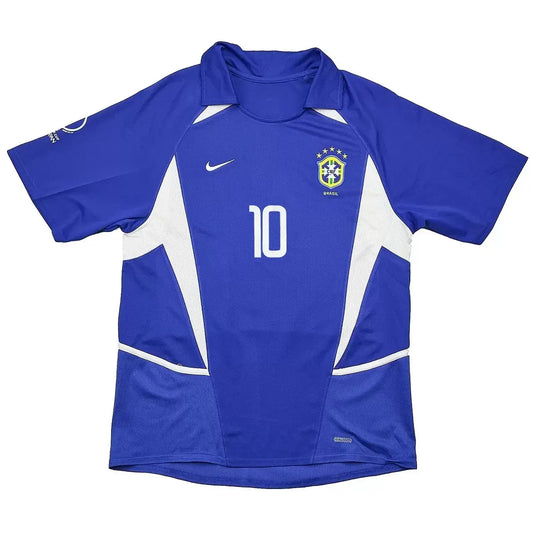 Rivaldo #10 Brazylia Koszulka retro wyjazdowa 2002