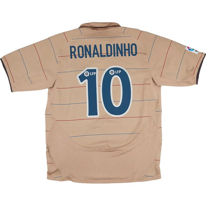 Ronaldinho #10 Barcelona Koszulka retro wyjazdowa 2003/04