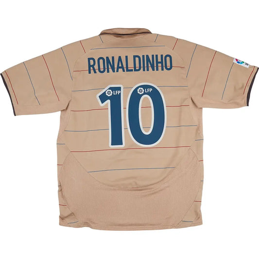Ronaldinho #10 Barcelona Koszulka retro wyjazdowa 2003/04
