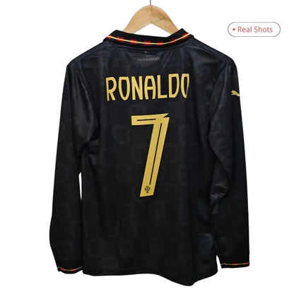 Ronaldo #7 Portugalia Pantera Negra Koszulka Długi rękaw 2026
