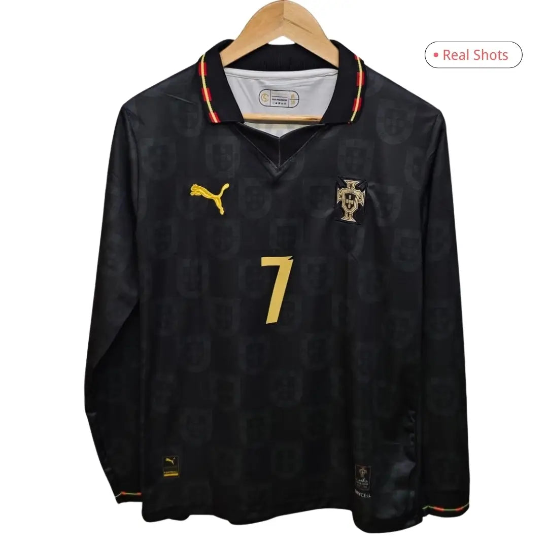 Ronaldo #7 Portugalia Pantera Negra Koszulka Długi rękaw 2026
