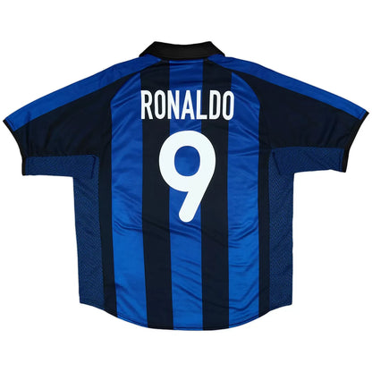 Ronaldo #9 Inter Mediolan Koszulka retro domowa 2001/02