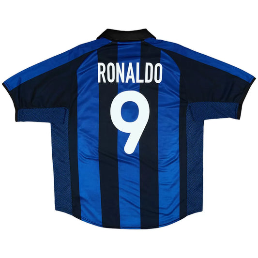 Ronaldo #9 Inter Mediolan Koszulka retro domowa 2001/02