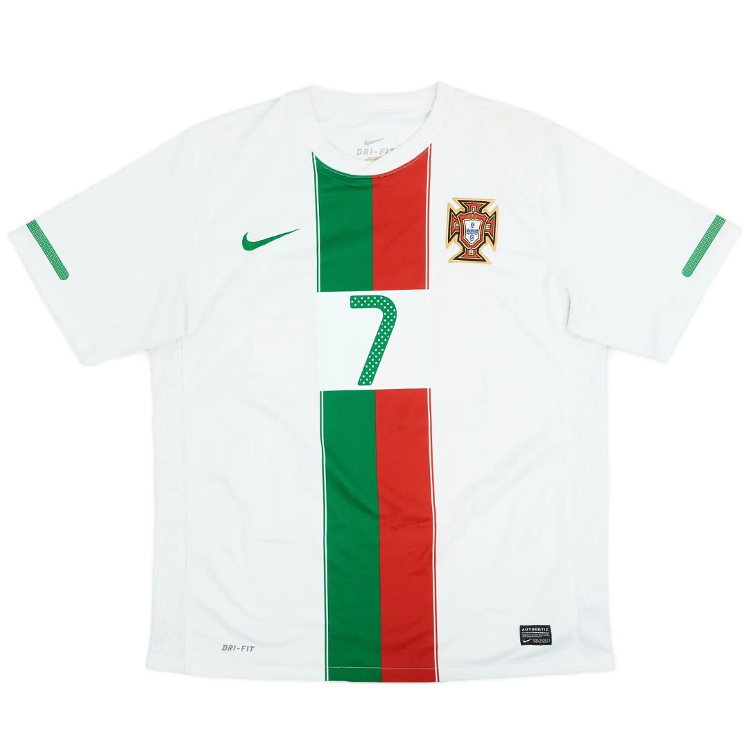 Ronaldo #7 Portugalia Koszulka retro wyjazdowa 2010