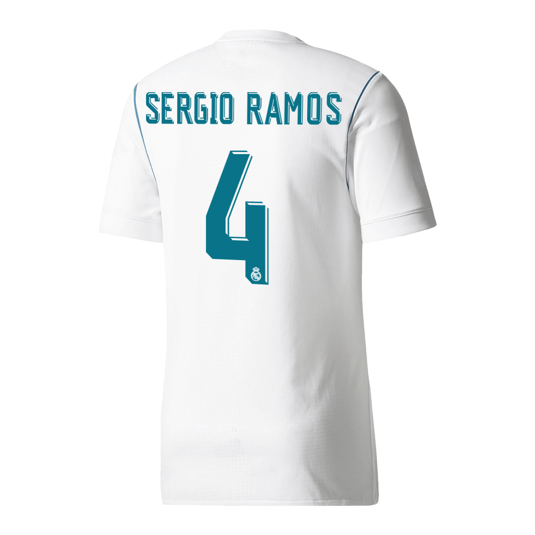 SERGIO RAMOS #4 Real Madrid Koszulka retro domowa 2017/18