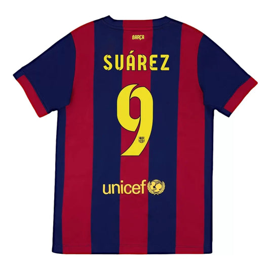 Barcelona SUÁREZ #9 Barcelona Koszulka retro domowa 2014/15